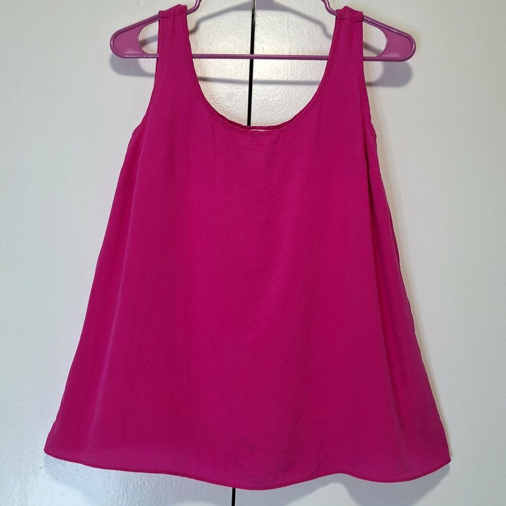 Lilly Pulitzer Pink Fuchsia 100% Silk Tank Top Size Small